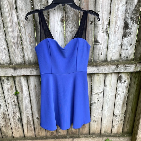 FREE w/purchase Forever 21 Mesh Strap A-Line Dress sweetheart Fit + Flare Mini M - Picture 1 of 9